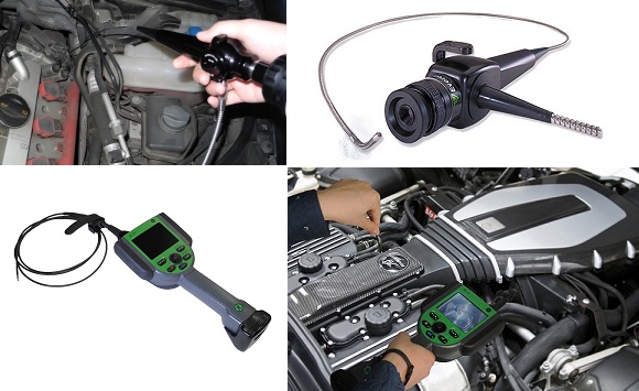 上:汽車光纖內窺鏡,下:汽車視頻內窺鏡 汽車內窺鏡在汽車免解體維修中的應用